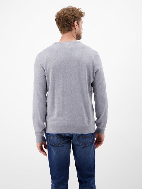 Lerros Men’s Knitted Round Neck Sweater – Modern Slim Fit – 2595004